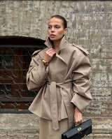 Women?s Structured Belted Trench Coat image 1