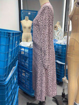 Leopard Print Long Sleeve Midi Dress image 2
