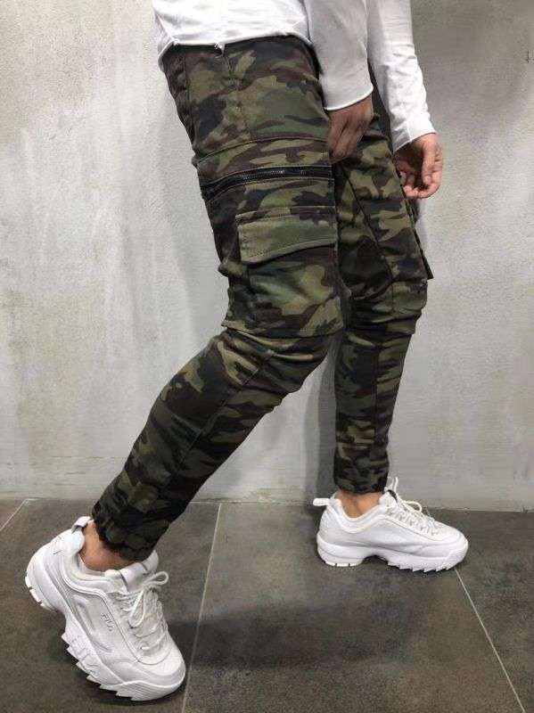 Camo Combat Cargo Pants image 1