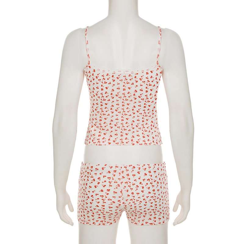 Cute Crop Cami & Shorts Lounge Set image 3