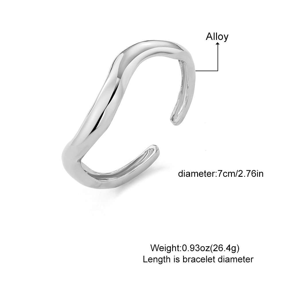 Wavy Metal Cuff Bracelet image 4