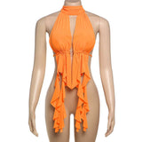 Vibrant Ruffled Halter Top image 2