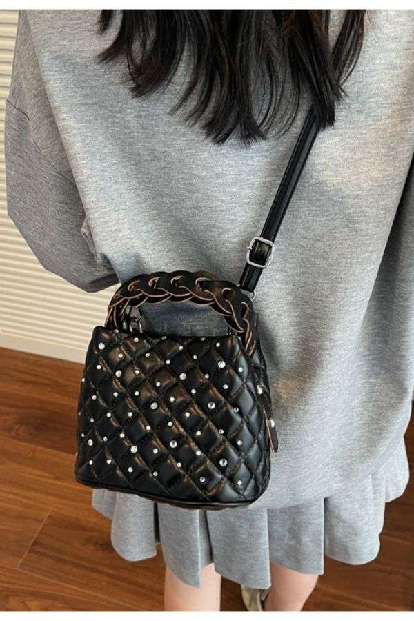 Quilted Handbag with Chain Handle image 0