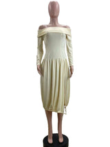 Off-Shoulder Bodycon Dress with Slit image 4