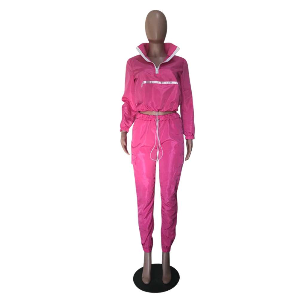 Casual Two-Piece Windbreaker Tracksuit Set image 7