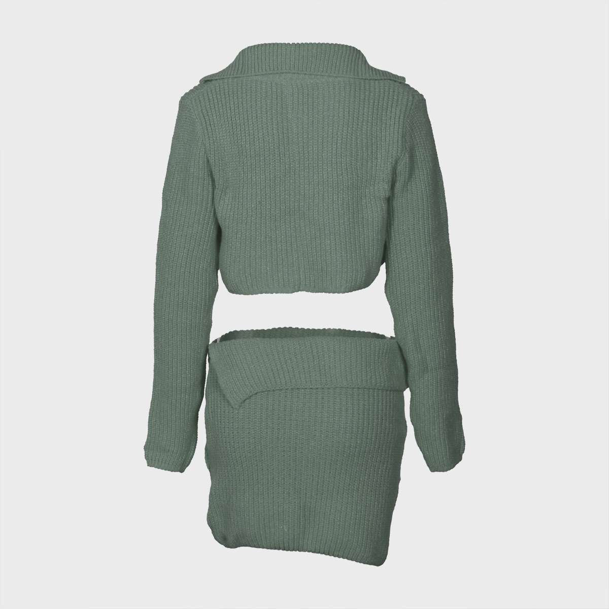 Solid Knit Skirt Set image 4