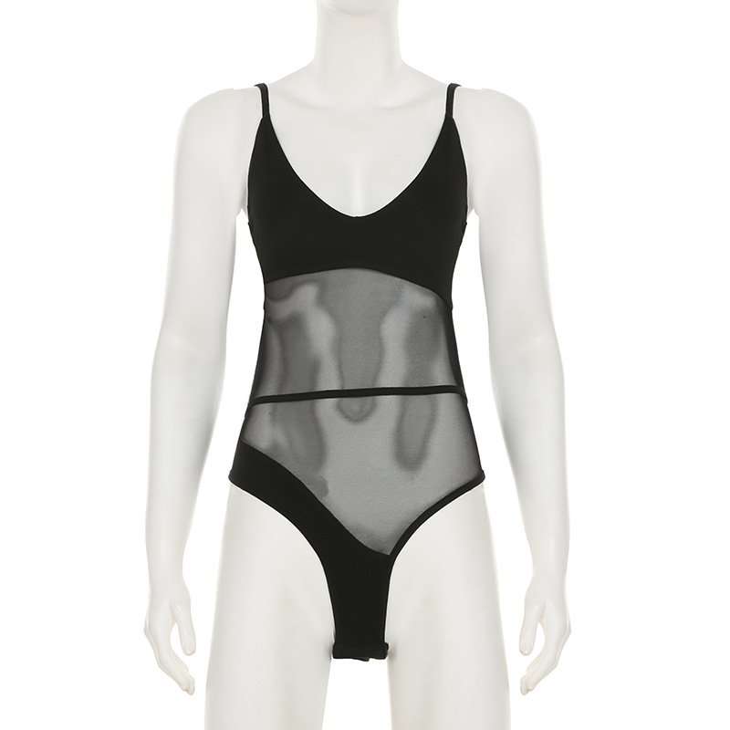 Sheer Mesh Panel Bodysuit image 2