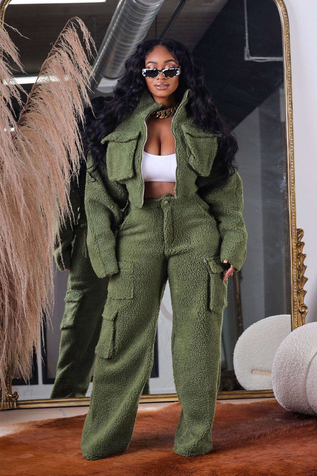 Cozy Cargo Sherpa Set - M, Green image