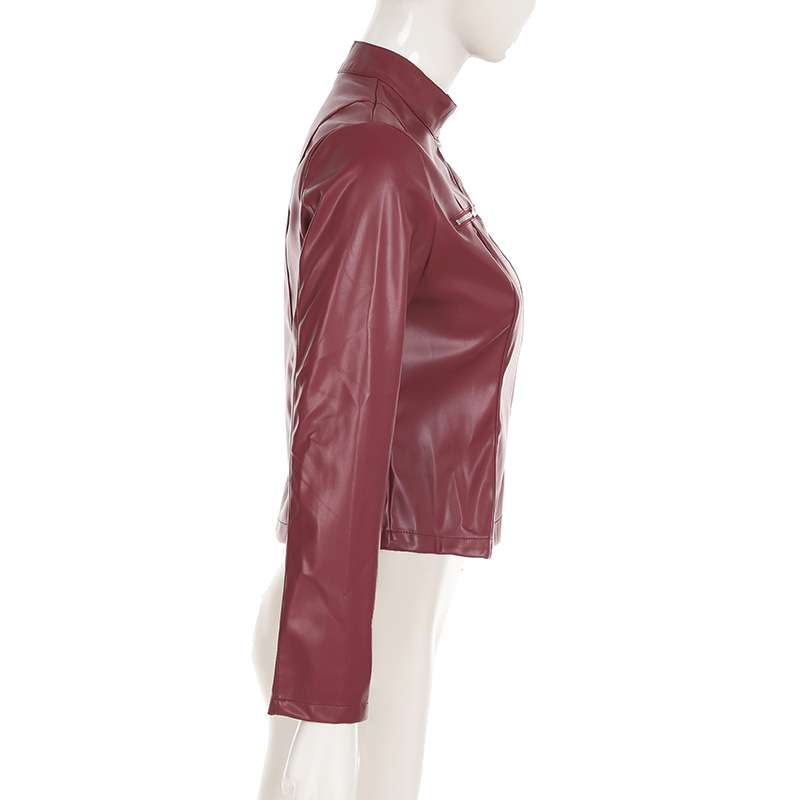 Fitted Biker Jacket with Zipper Pockets image 6