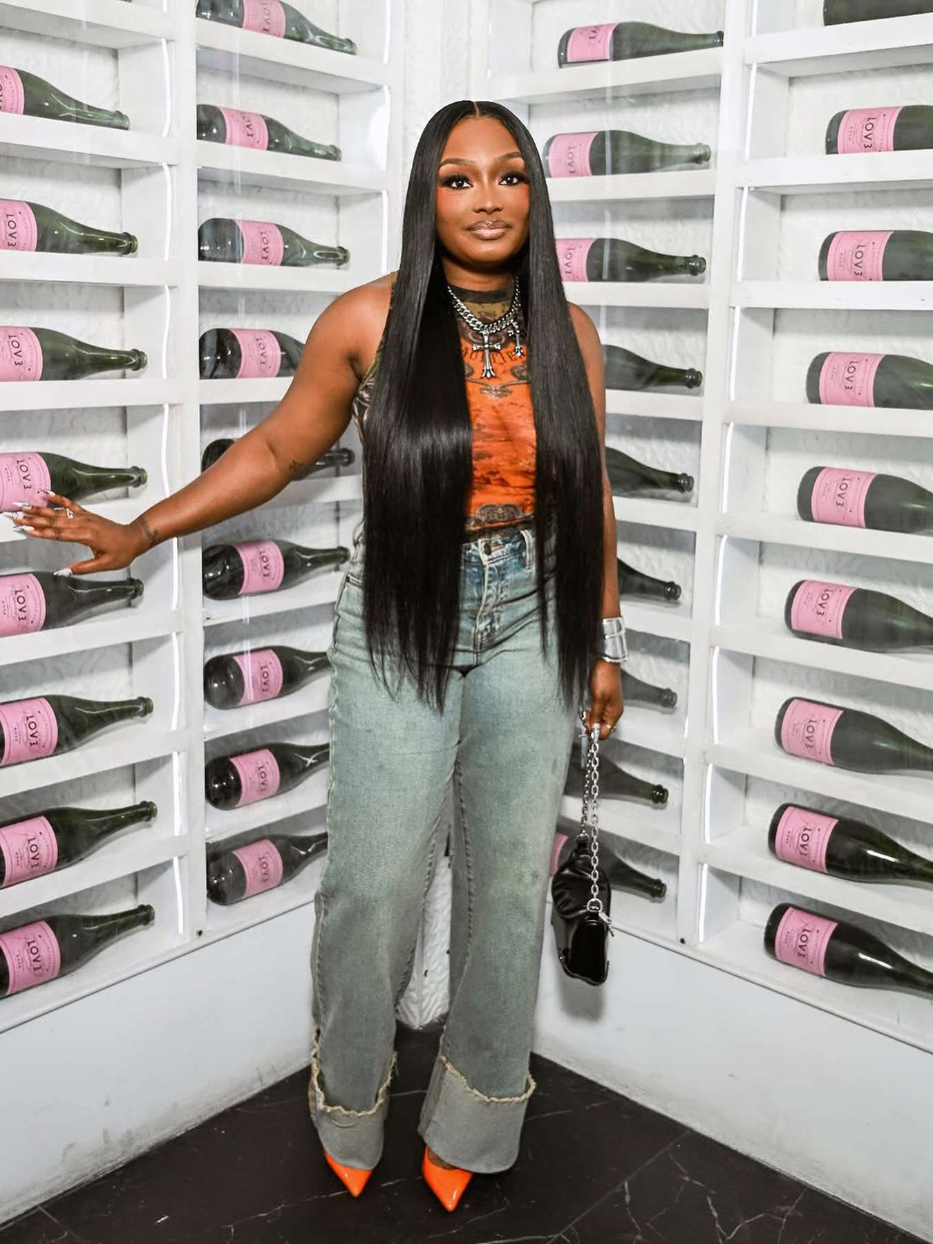 High-Waisted Wide Leg Vintage Jeans - M, Blue image