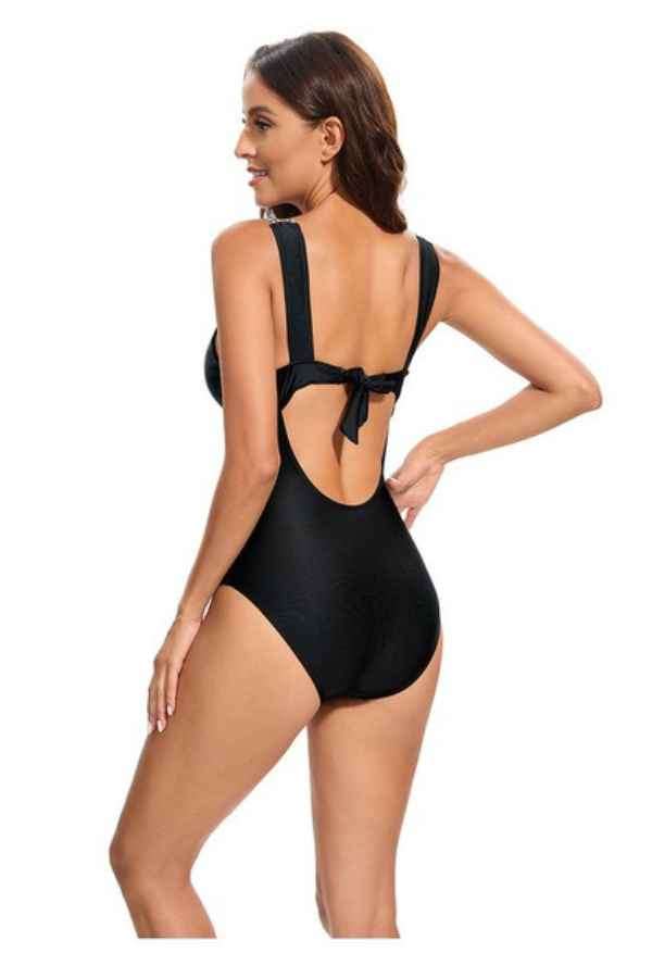 Sexy V-Neck Backless One Piece Bikini Swimwear image 1