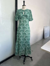 Floral Maxi Dress with Puff Sleeves image 3