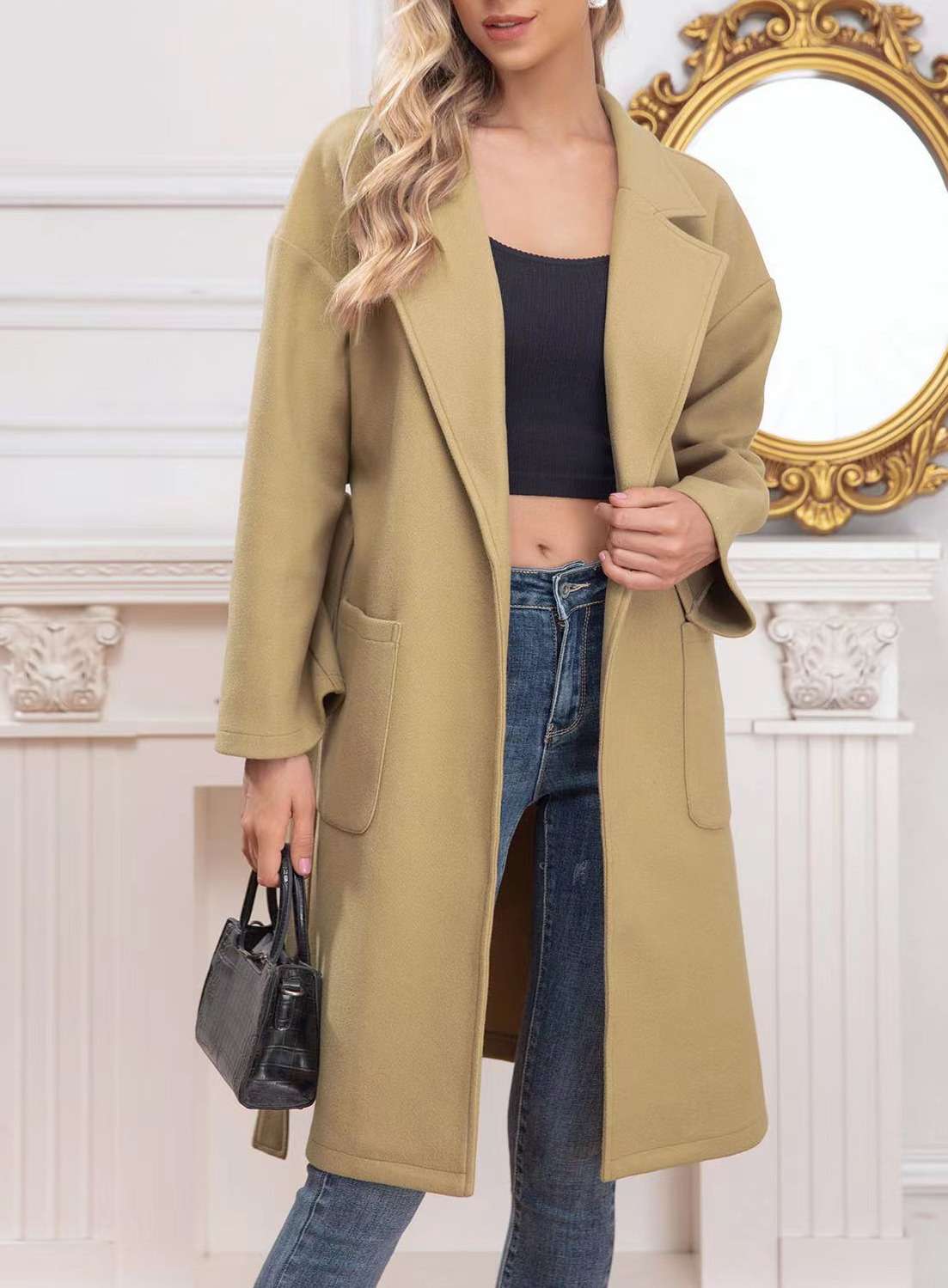 Oversized Coat with Pockets image 1