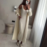Bodycon Dress with Long Cardigan chic Set image 0