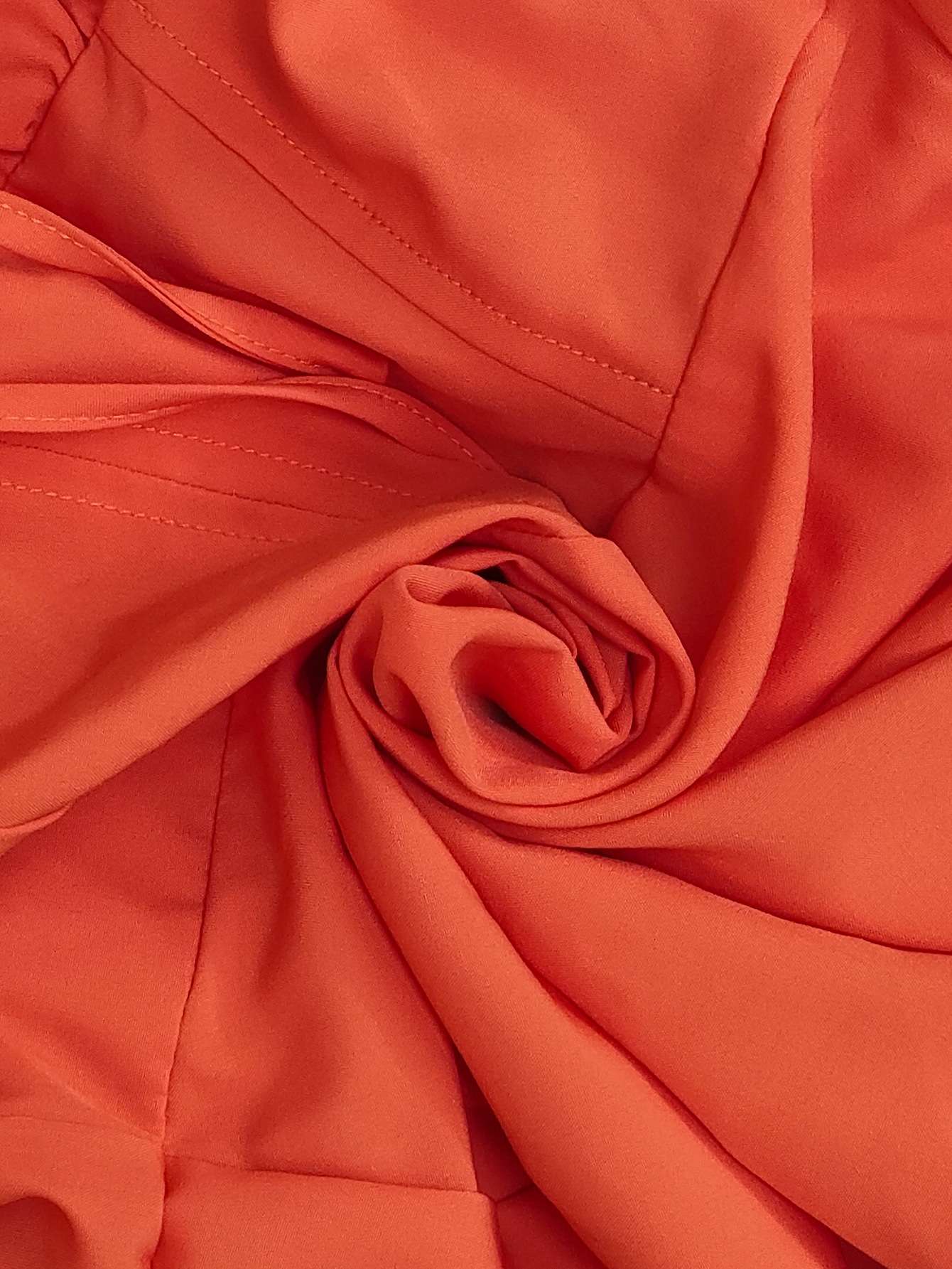 Vibrant Dress with Puff Sleeves & Ruffle Hem image 4