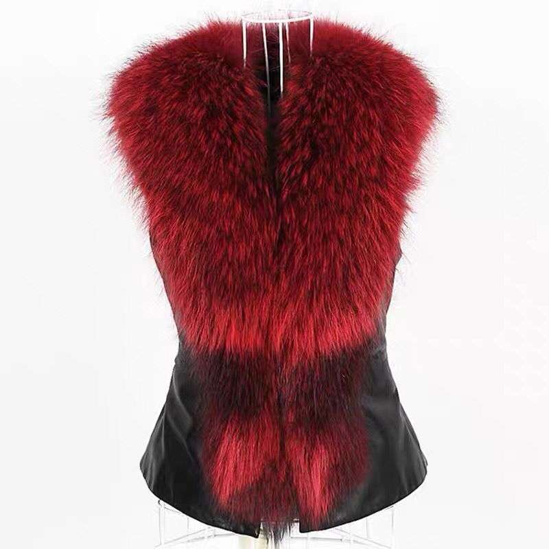 Fur Collar Sleeveless Vest Coat image 3