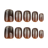 Metallic Brown Gel Nail Art image 3