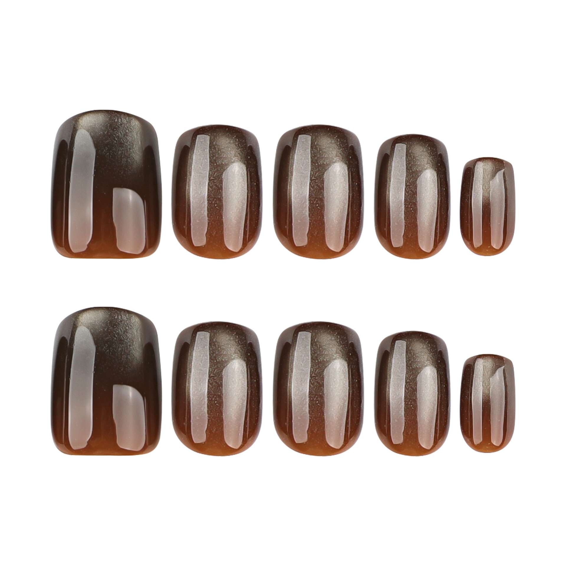 Metallic Brown Gel Nail Art image 3