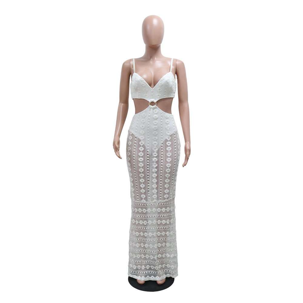 Crochet Cut-Out Maxi Dress image 5