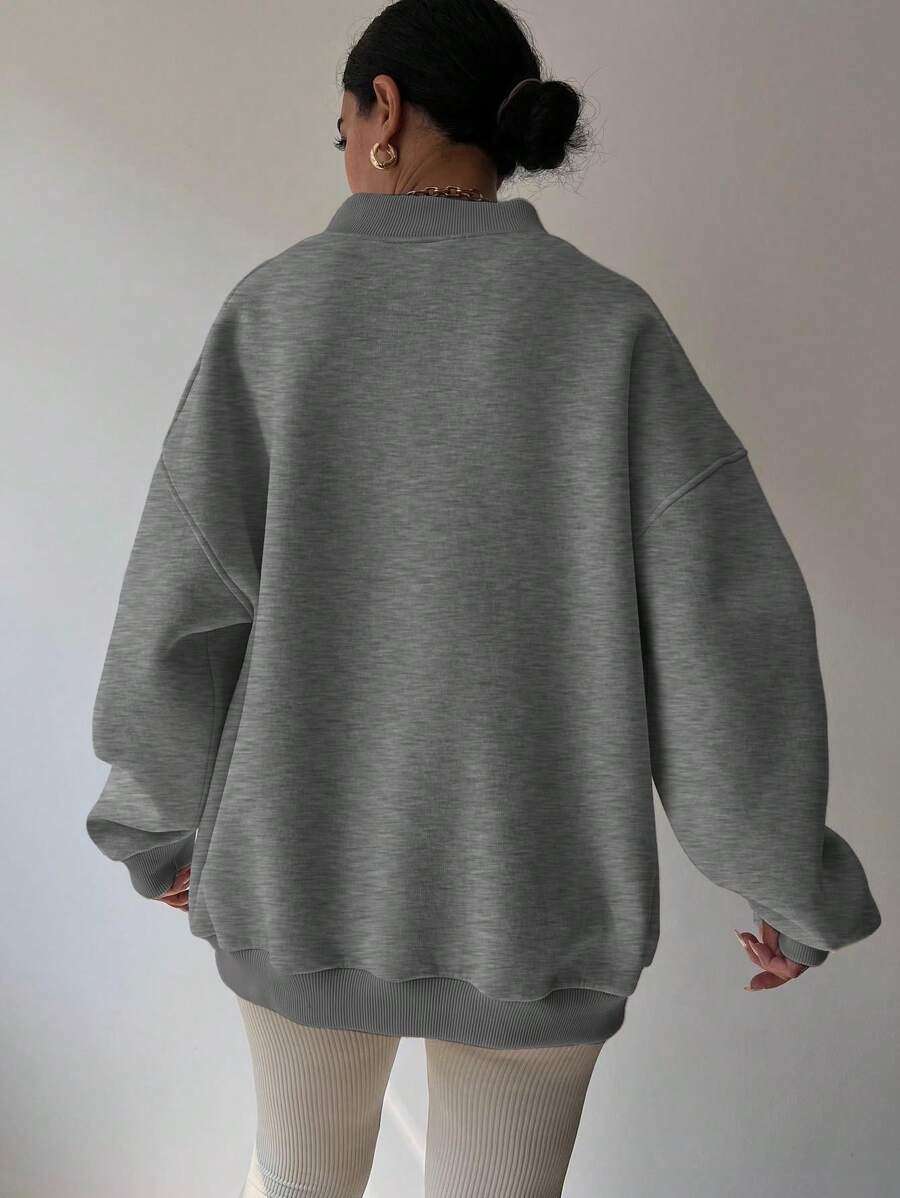 Crewneck Sweatshirt with Ribbed Details image 5