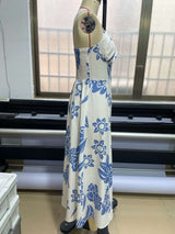 Floral Maxi Dress with Spaghetti Straps image 1