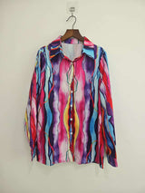 Vibrant Abstract Pattern Button-Up Shirt image 5