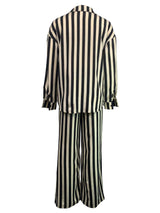 Striped Pajama Set with Buttons, Shirt and Pajama Pants image 4