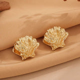 Rose Gold Shell-Shaped Earrings image 5