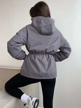 Hooded Windbreaker with Multiple Pockets image 7