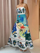 Abstract Print Maxi Dress image 1