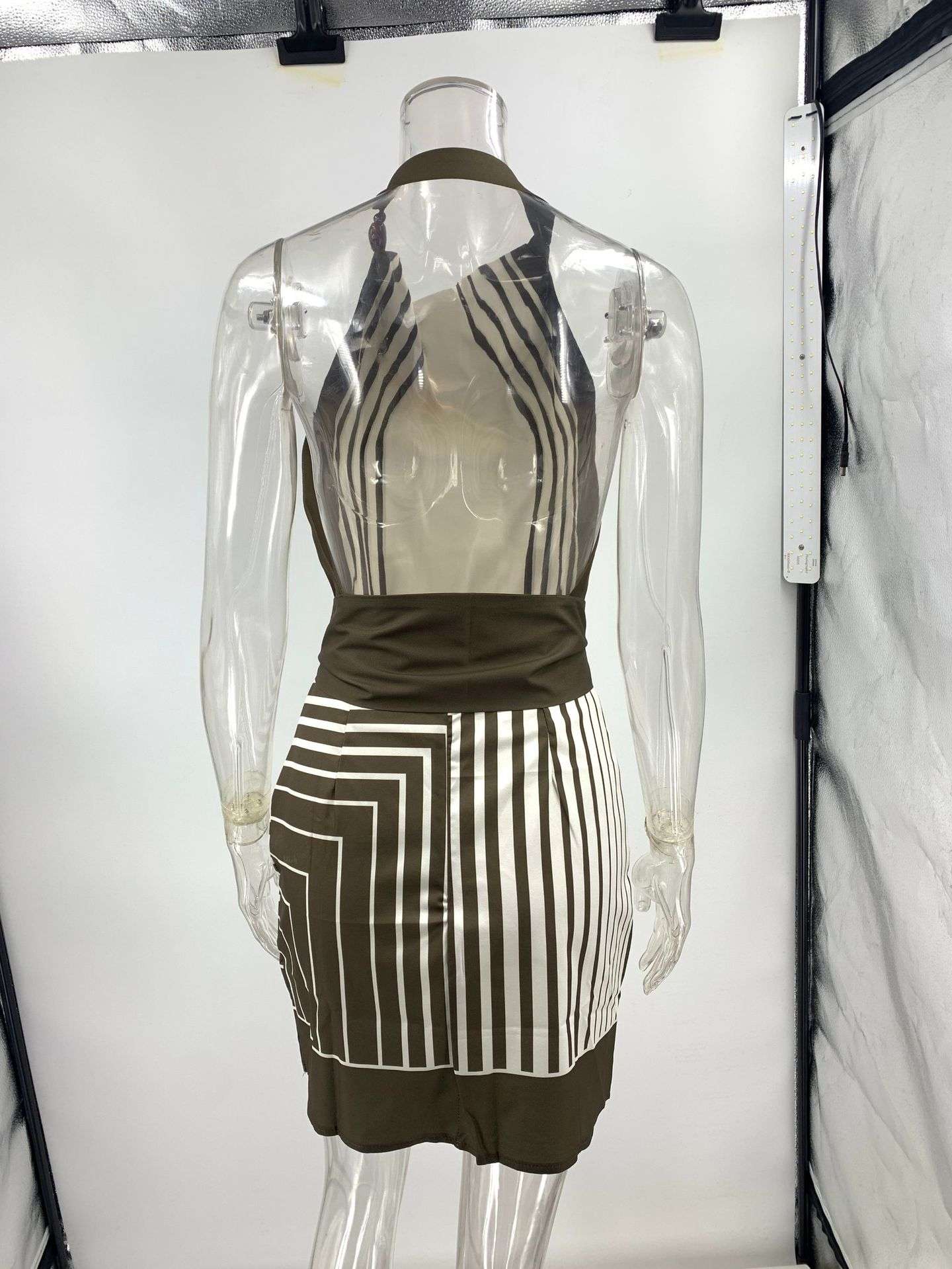 Print Maxi Dress with Plunge Neckline image 2