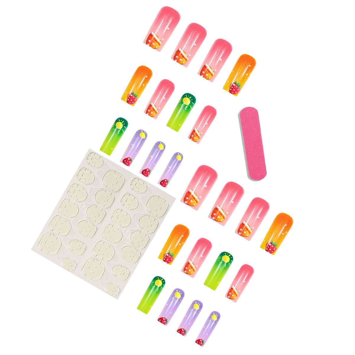 Colorful Summer Fruit-Inspired Nail Art image 3