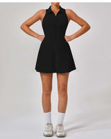 Sleeveless Zip-Front Tennis Dress image 5