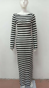 Stylish Zigzag Pattern Knit Dress image 5
