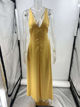 Deep V-Neck Maxi Dress image 5