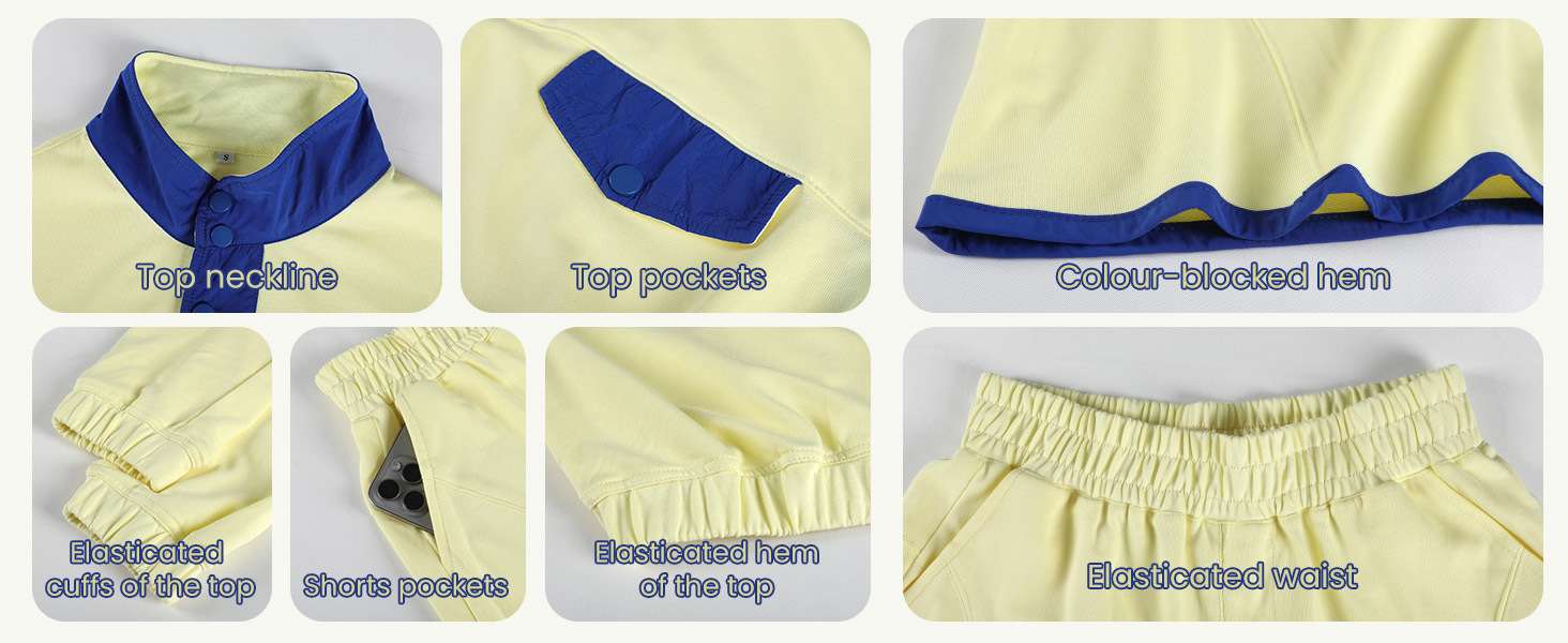 Color-Blocked Windbreaker and Shorts Set image 5