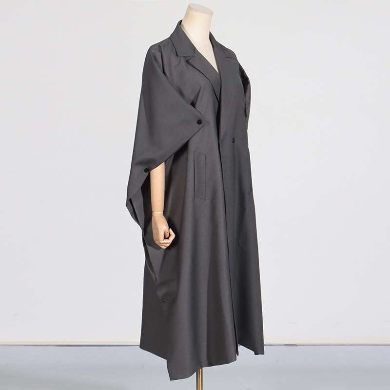 Wrap Sleeve Long Coat image 2