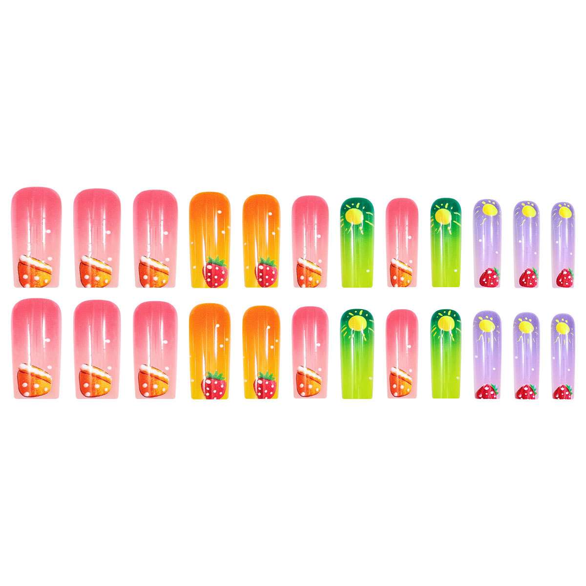 Colorful Summer Fruit-Inspired Nail Art image 4