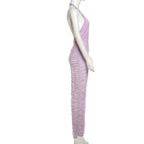 Plunging Halter Evening Gown image 6