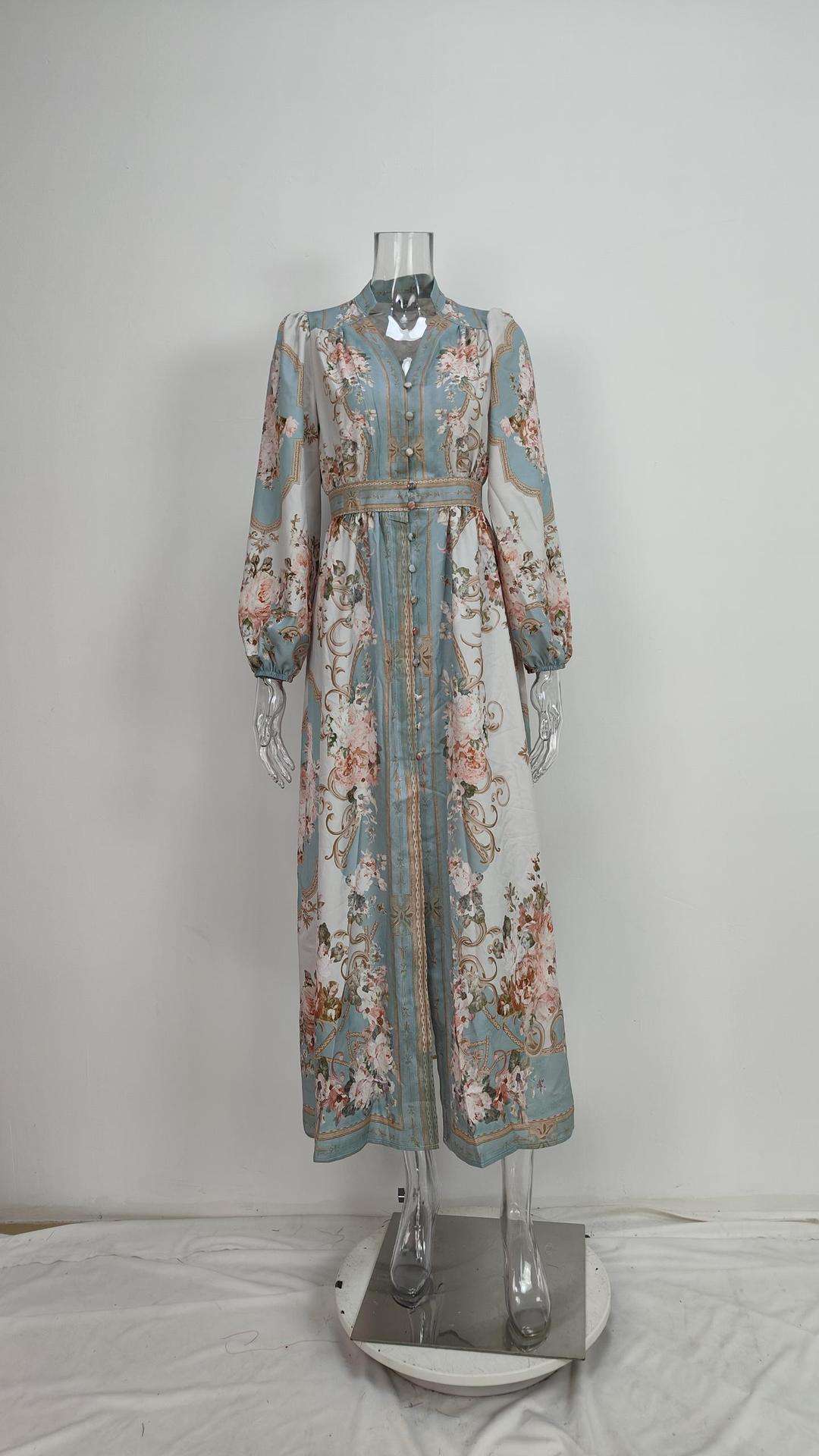 Vintage Long Sleeve Maxi Dress image 3