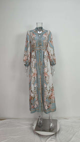 Vintage Long Sleeve Maxi Dress image 3