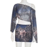 Animal Print Off-Shoulder Crop Top & Skirt image 3