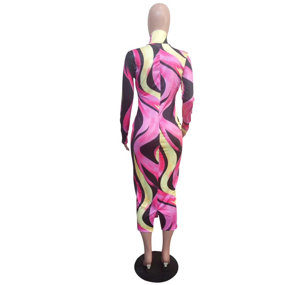 Abstract Print Slim Fit  Dress image 3