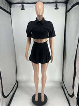 Utility Crop Top & Pleated Skirt Set image 4