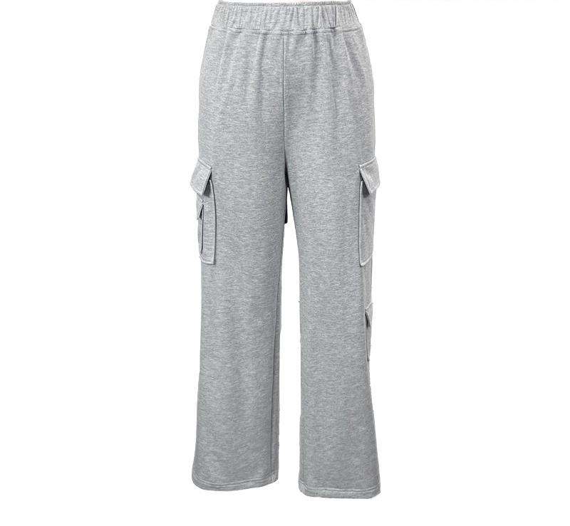 High Waisted Casual Cargo Sweatpants image 4