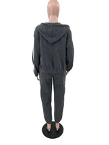 Striped Trim Tank Hooded Pants 3 Piece Sets image 9