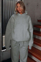 Oversize Hoodie Set - S, Grey image