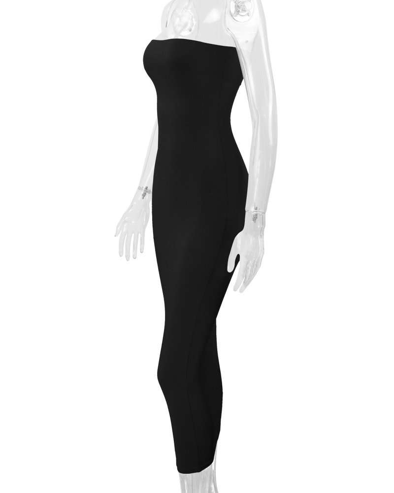 Classic Strapless Bodycon Midi Dress image 3