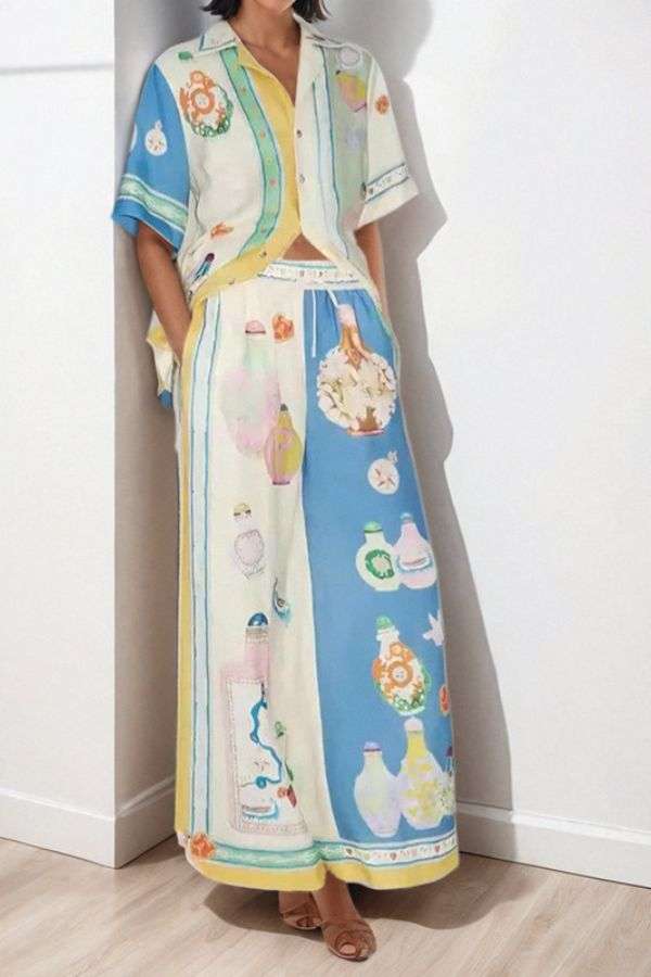 Two-Piece Set with Matching Pants and Shirt image 0