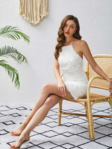 Elegant Ruffled Halter Dress image 3